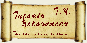 Tatomir Milovančev vizit kartica